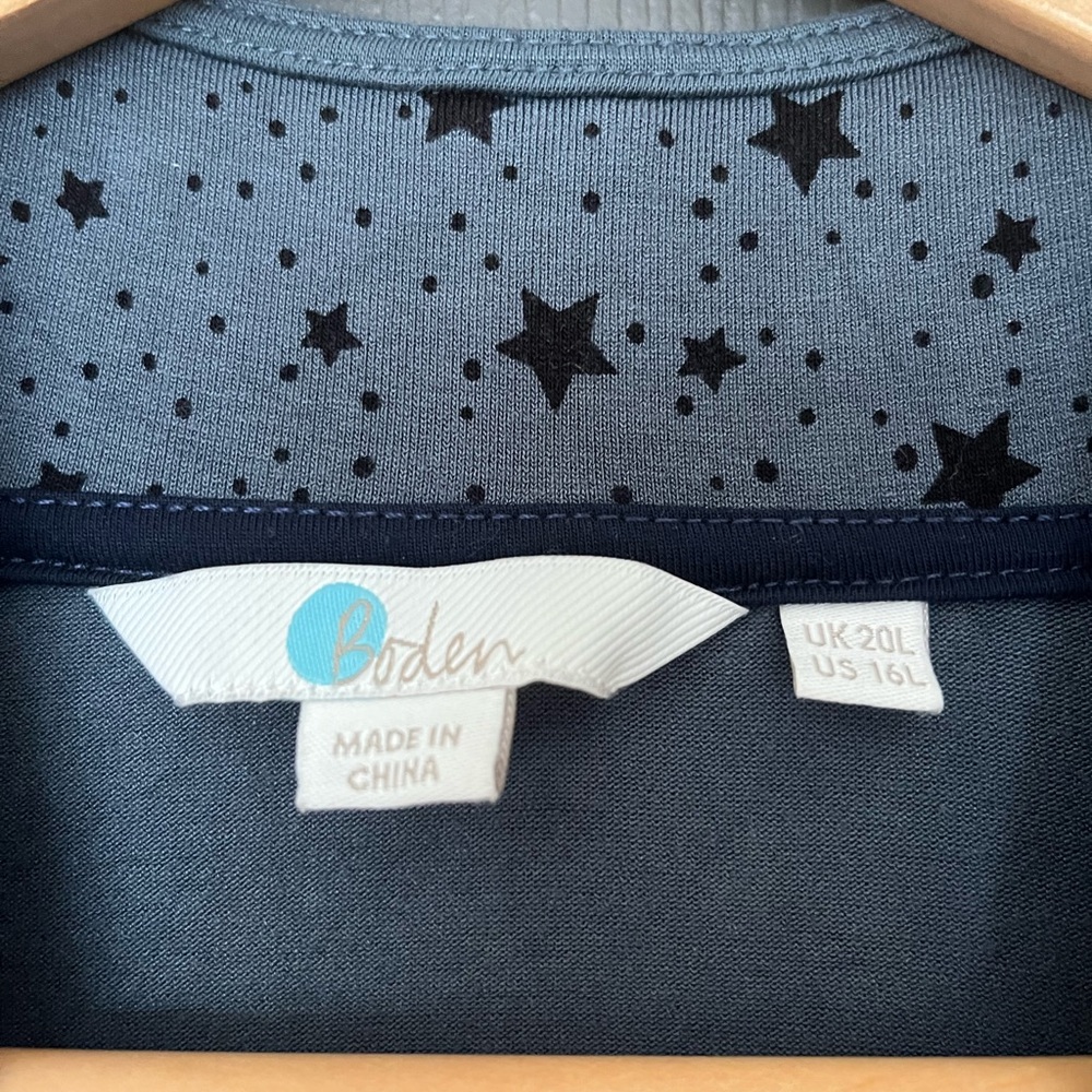 Boden Betty Starry Night Jersey Tunic Long Sleeve Dress Size 16L - Picture 2 of 12